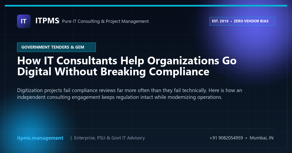 How IT Consultants Help Organizations Go Digital Without Breaking Compliance
