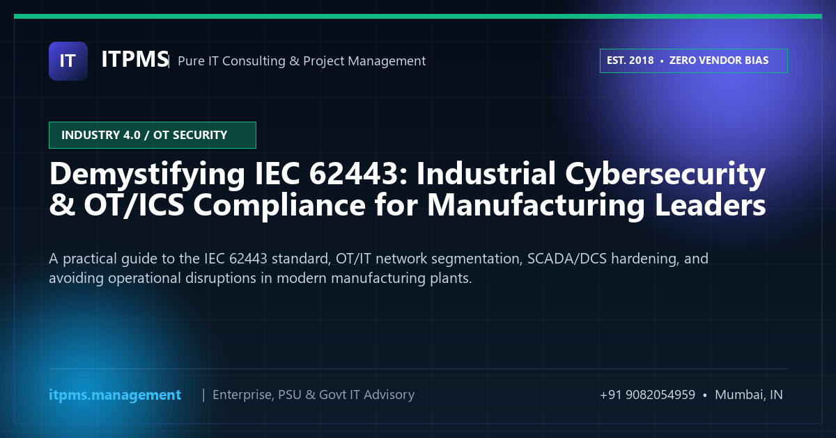 Demystifying IEC 62443: Industrial Cybersecurity & OT/ICS Compliance for Manufacturing Leaders